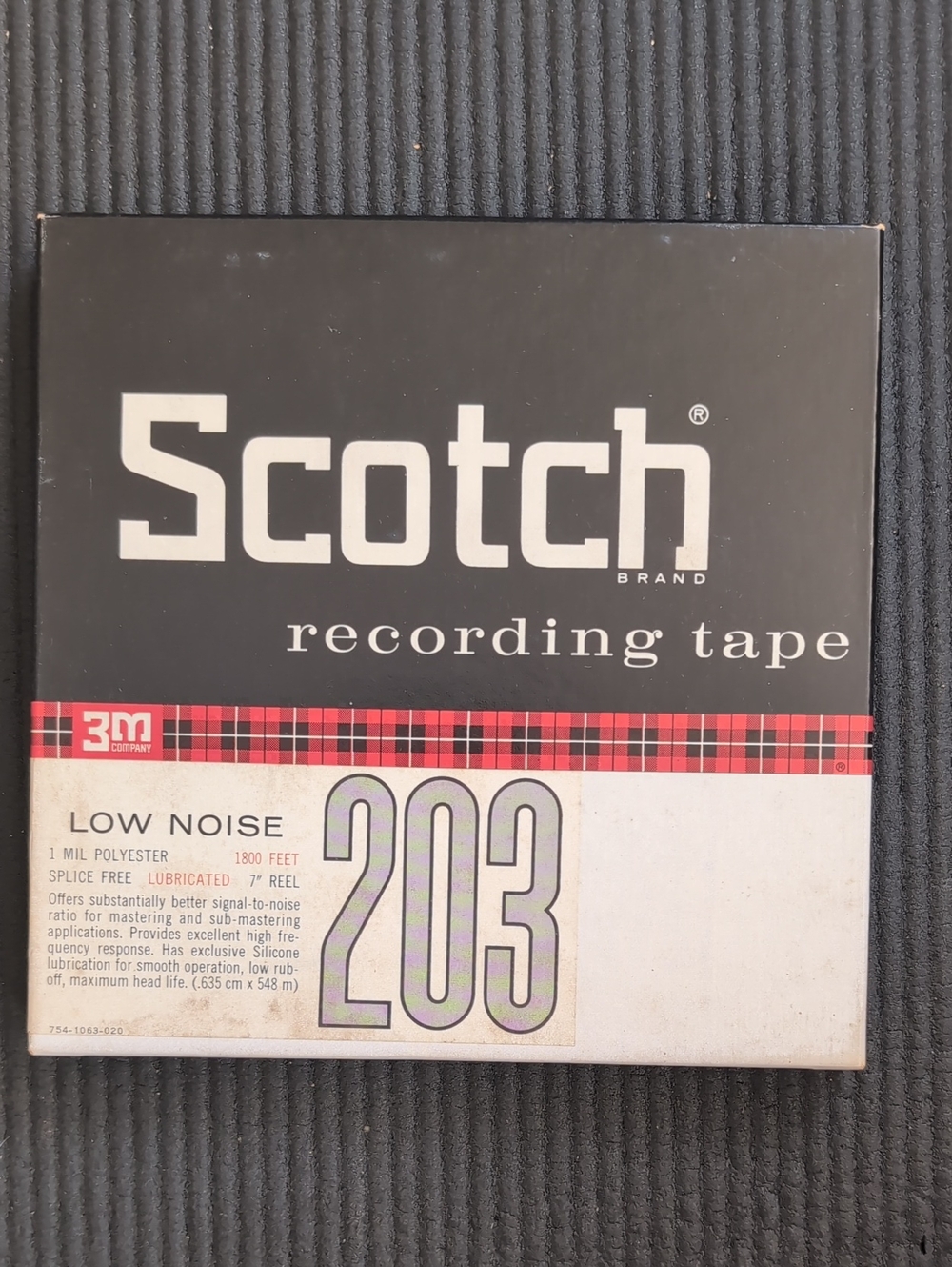 Scotch Recording Tape 203 - Black with Red Plaid Accent - Unused*